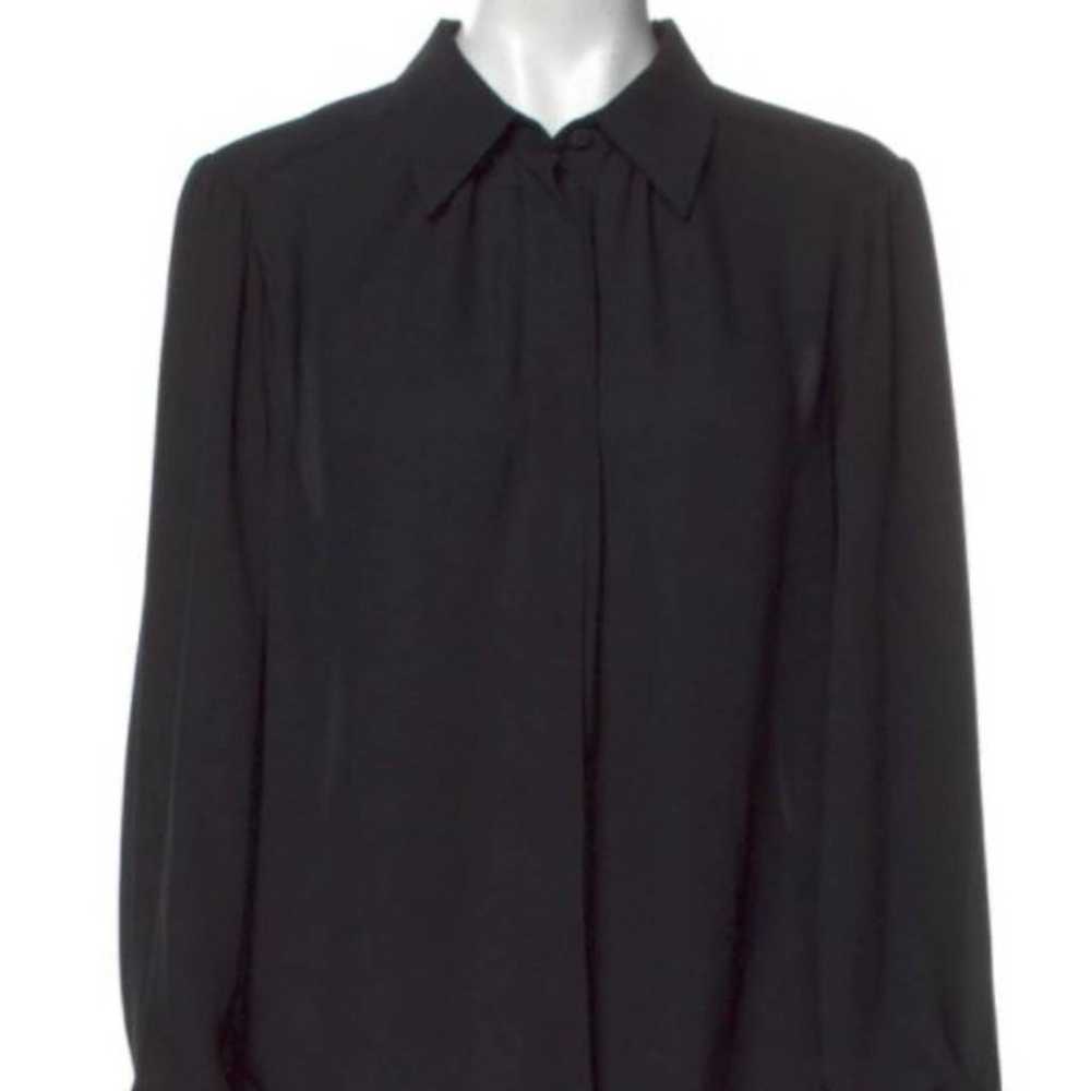 LOUIS VUITTON Black Uniform Blouse Sz 34 - image 2