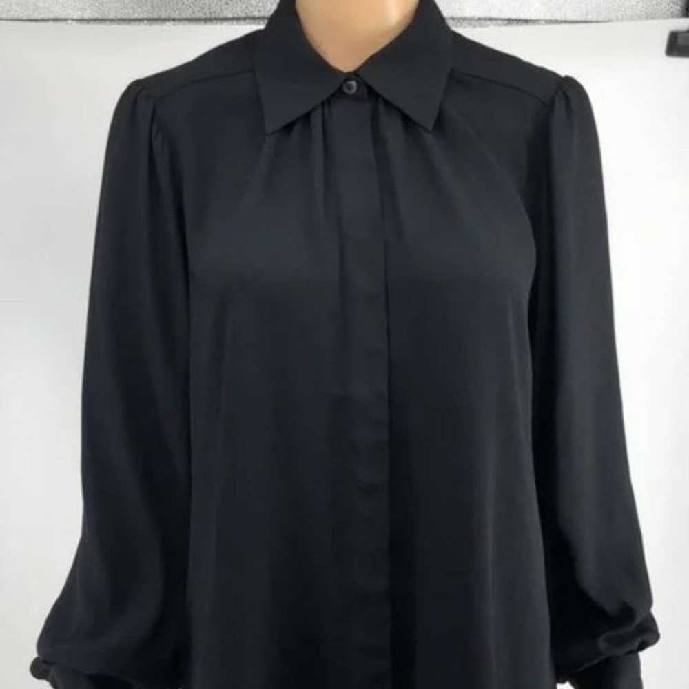 LOUIS VUITTON Black Uniform Blouse Sz 34 - image 7