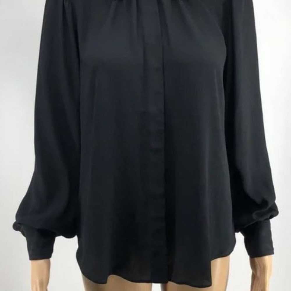 LOUIS VUITTON Black Uniform Blouse Sz 34 - image 8