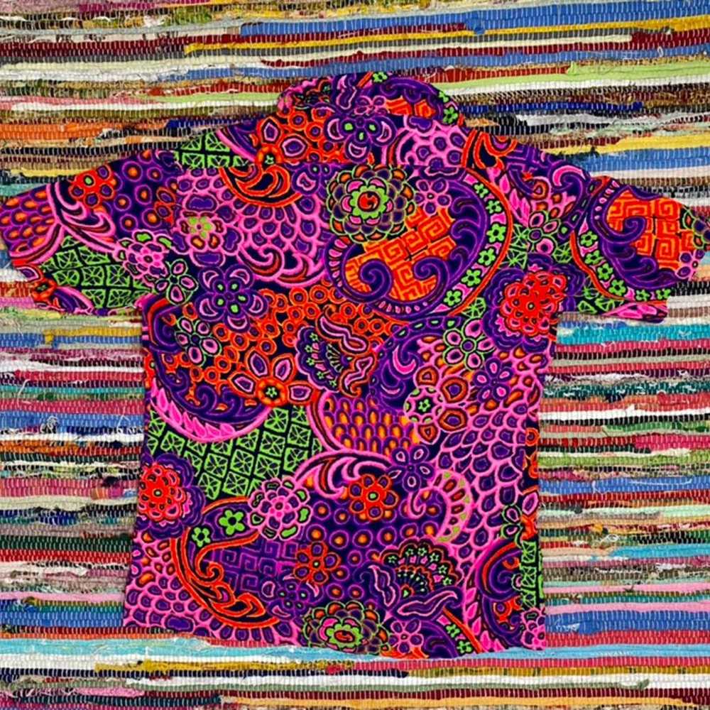 Vintage Psychedelic Tshirt 1960s 1970s Handmade B… - image 5