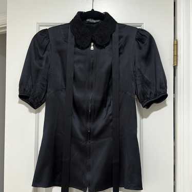 Dolce & Cabbana Silk Black Blouse