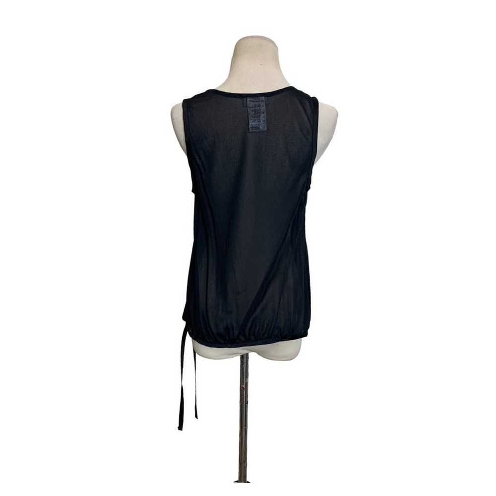 Versace black v neck sleeveless sheer blouse size… - image 5