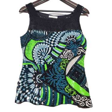Versace Collection Beaded Sequin Tank Size 42