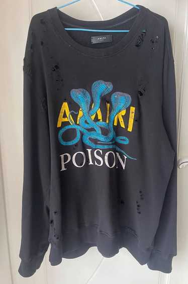 Amiri Snake Poison Printed Cotton T-shirt - Black | ModeSens