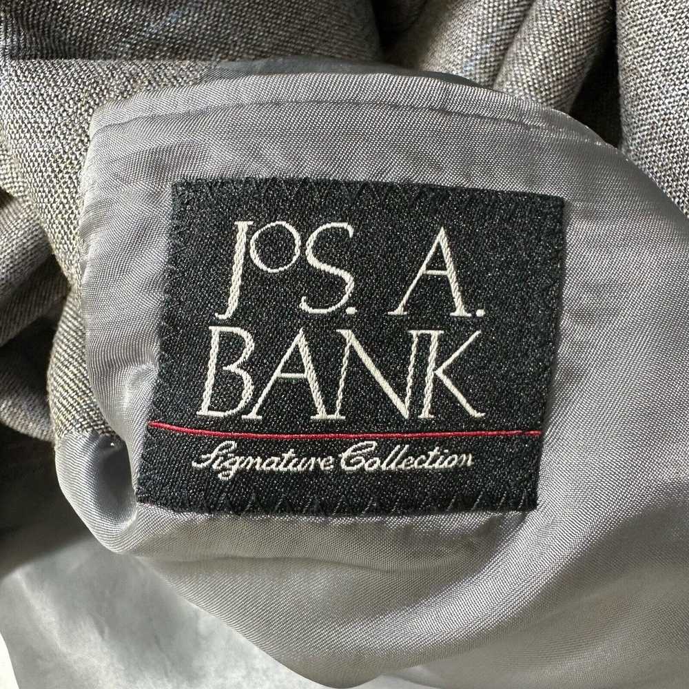 Jos. A. Bank Jos. A. Bank 43R Silk Wool Gray Plai… - image 7