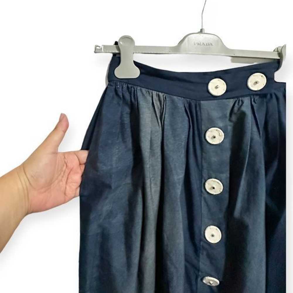 Prada Prada Blue Cotton Midi Skirt with Oversized… - image 11