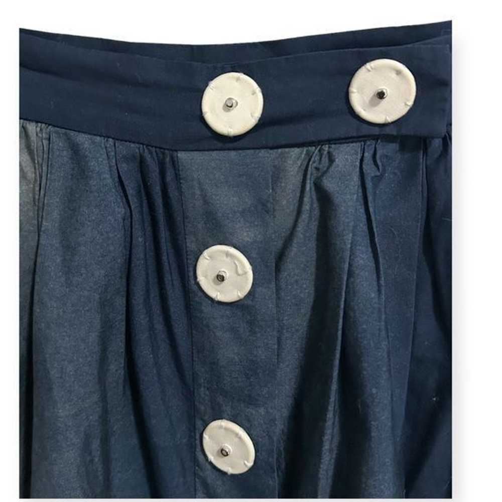 Prada Prada Blue Cotton Midi Skirt with Oversized… - image 12