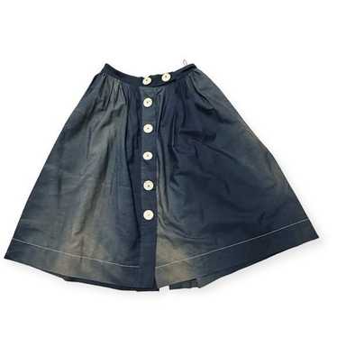 Prada Prada Blue Cotton Midi Skirt with Oversized… - image 1