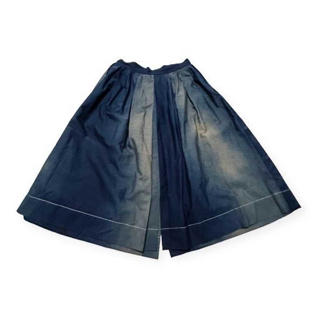Prada Prada Blue Cotton Midi Skirt with Oversized… - image 4