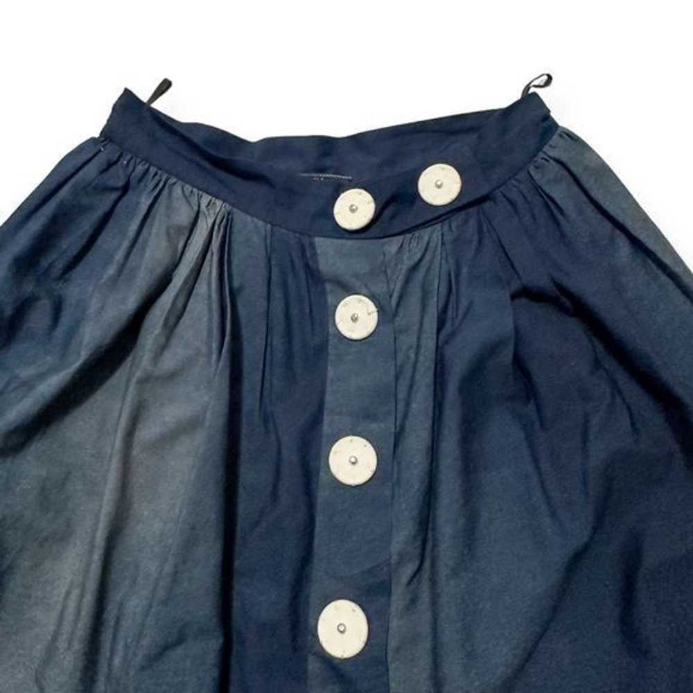 Prada Prada Blue Cotton Midi Skirt with Oversized… - image 5