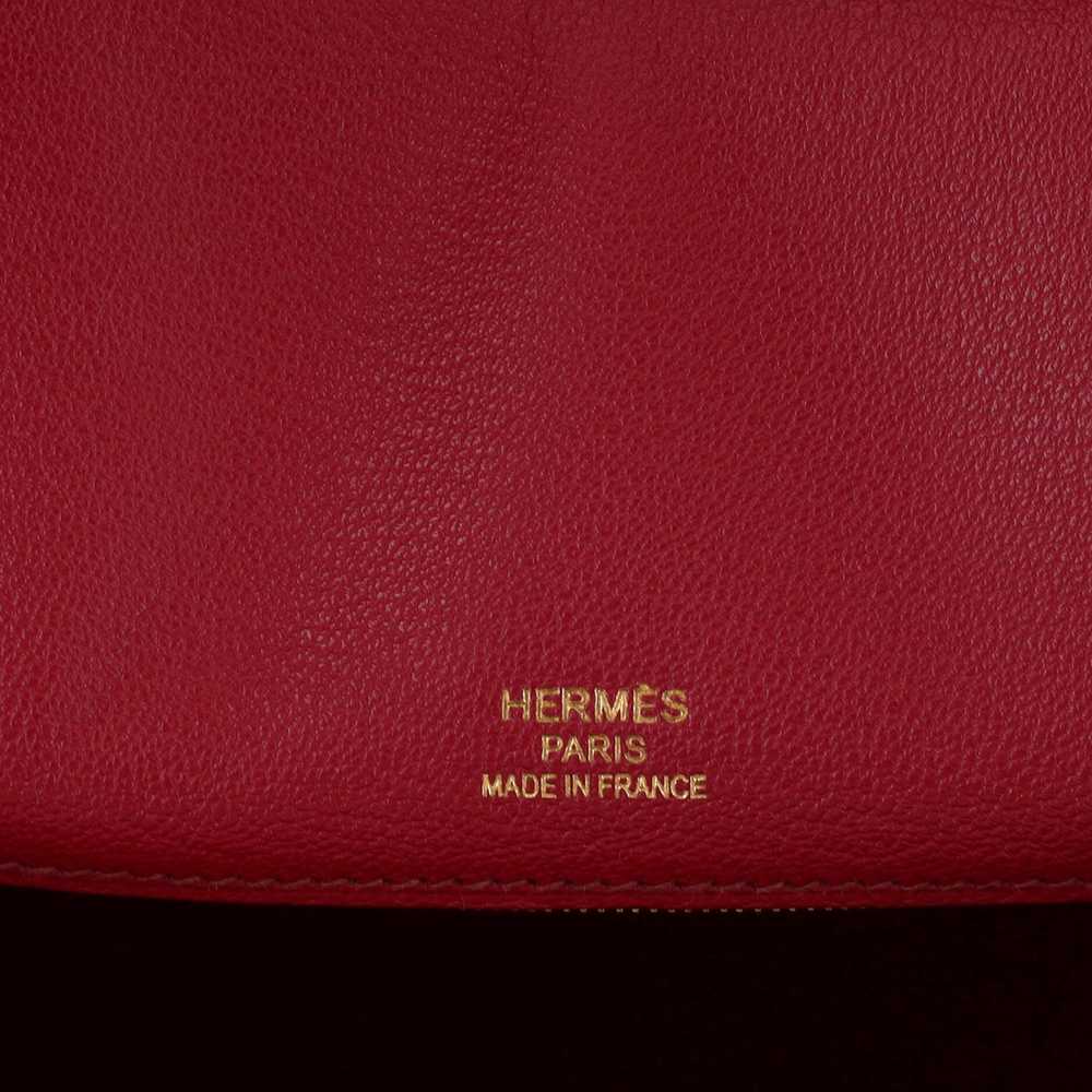 Hermes Birkin Ghillies Bag Rubis Tadelakt with Go… - image 8