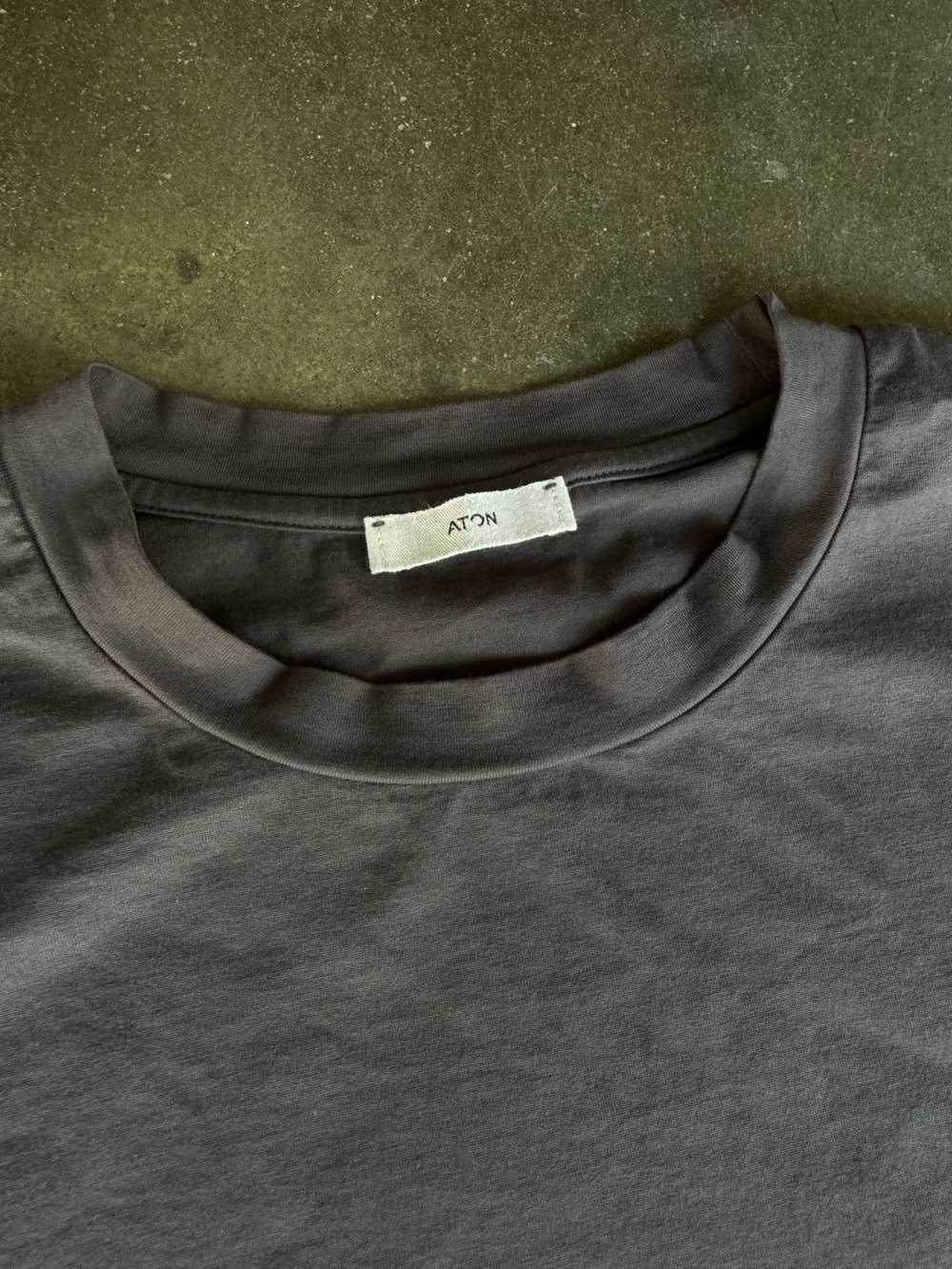 ATON Aton Single Stitched Tee Shirt Charcoal - image 3