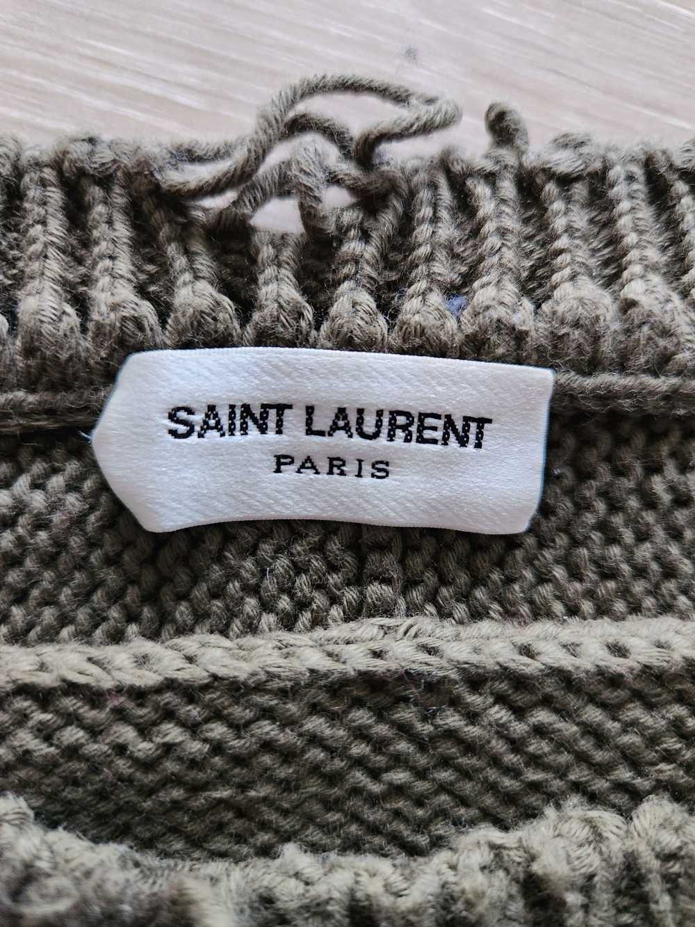 Saint Laurent Paris Olive distressed sweater from… - image 5