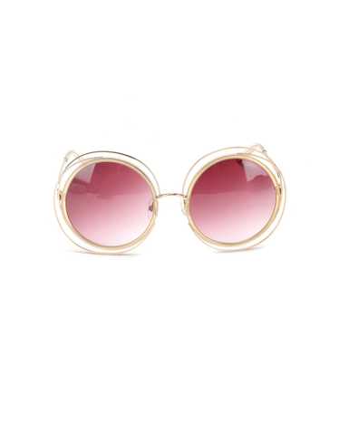 Chloe Round Tinted Sunglasses with Light Scratches