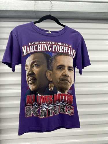 Streetwear × Vintage Vintage MLK and Obama T-shirt - image 1