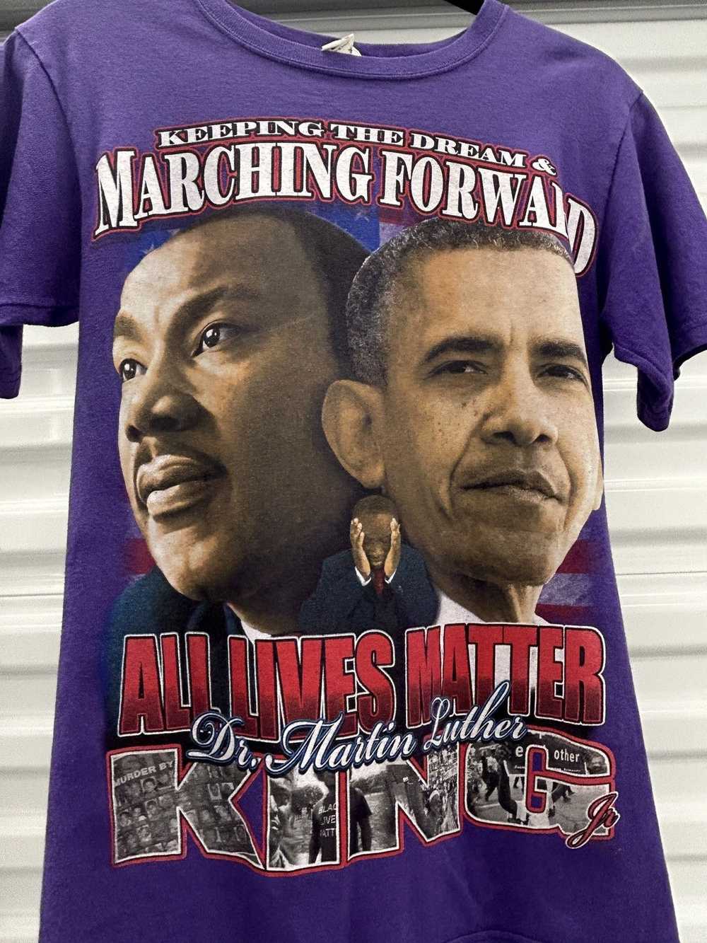 Streetwear × Vintage Vintage MLK and Obama T-shirt - image 2