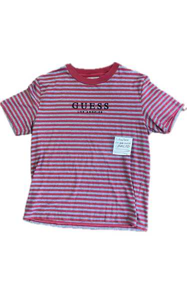 Guess Guess Originals Striped T-Shirt Red & Grey