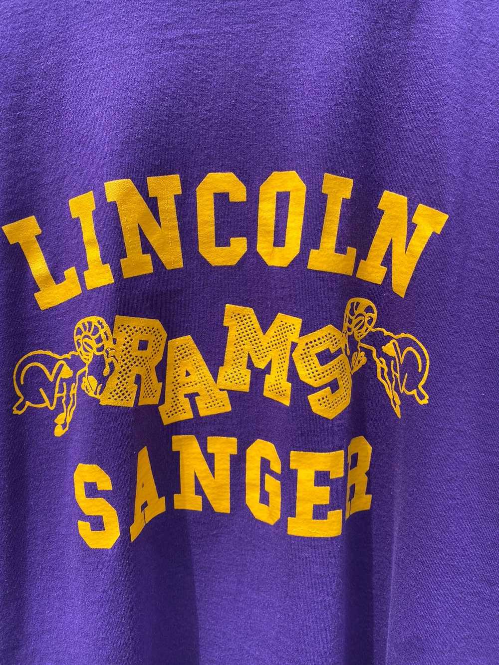 Jerzees × Vintage Vintage Lincoln Rams T-shirt - image 3