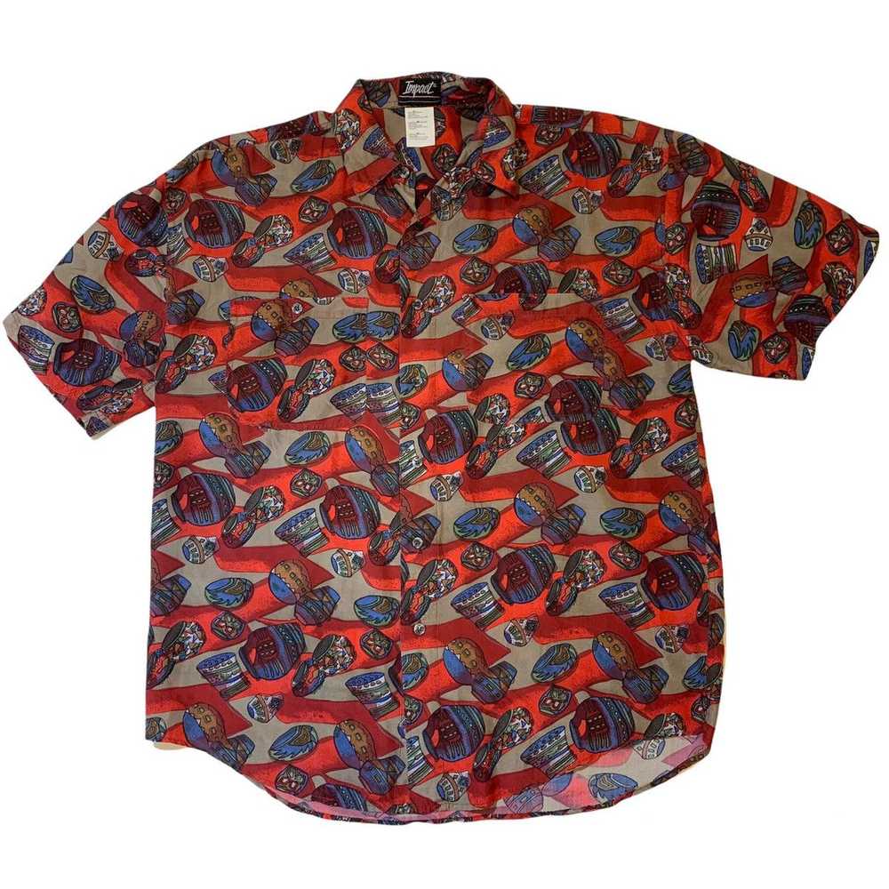 Hawaiian Shirt × Streetwear × Vintage Impact 100%… - image 1