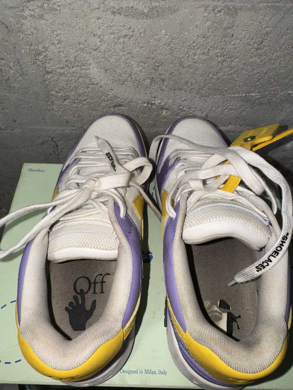 Off-White OFF WHITE Office Sneakers Purple Yellow - image 10