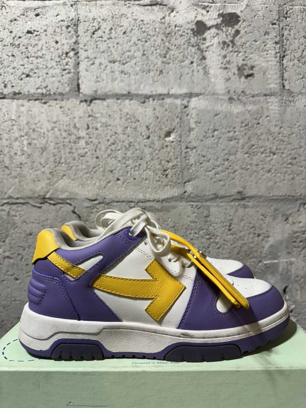 Off-White OFF WHITE Office Sneakers Purple Yellow - image 1