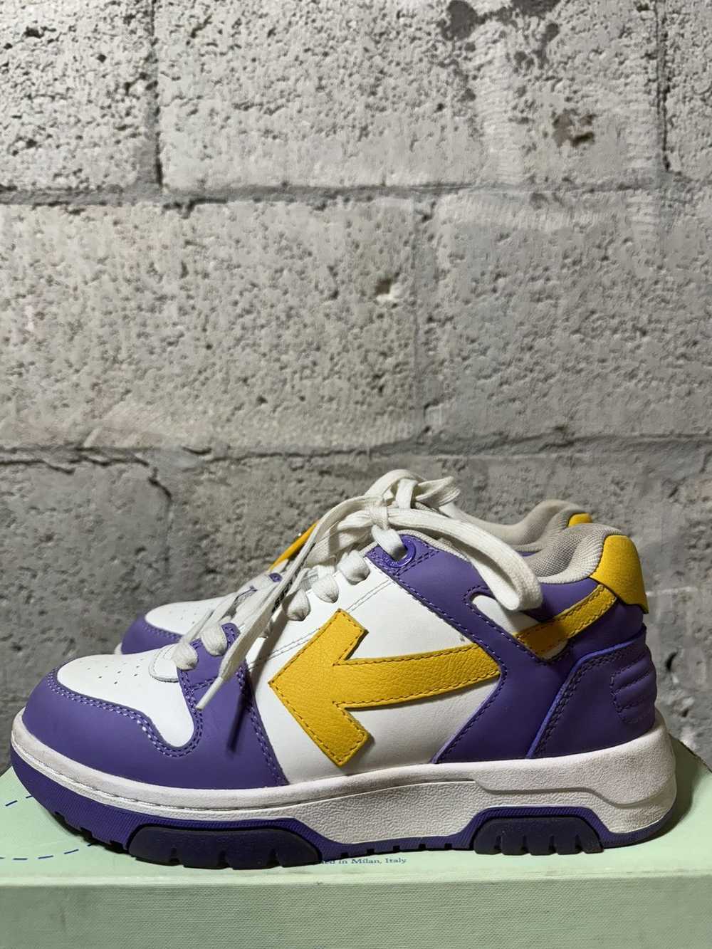 Off-White OFF WHITE Office Sneakers Purple Yellow - image 2