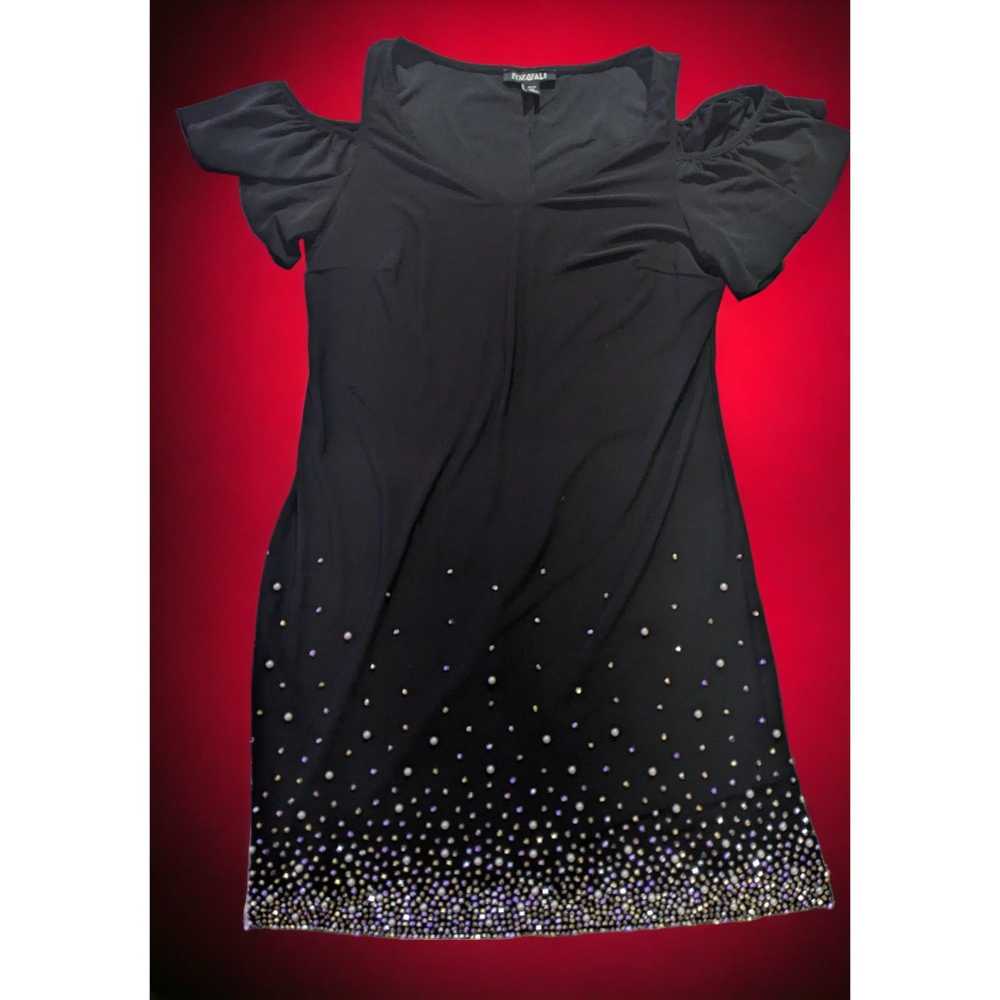 Other Roz & Ali Pearl Beaded Cold Shoulder Dress - image 1