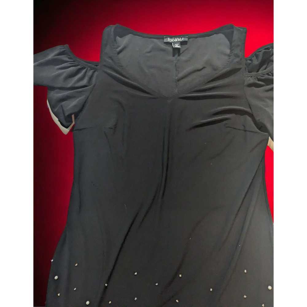 Other Roz & Ali Pearl Beaded Cold Shoulder Dress - image 4