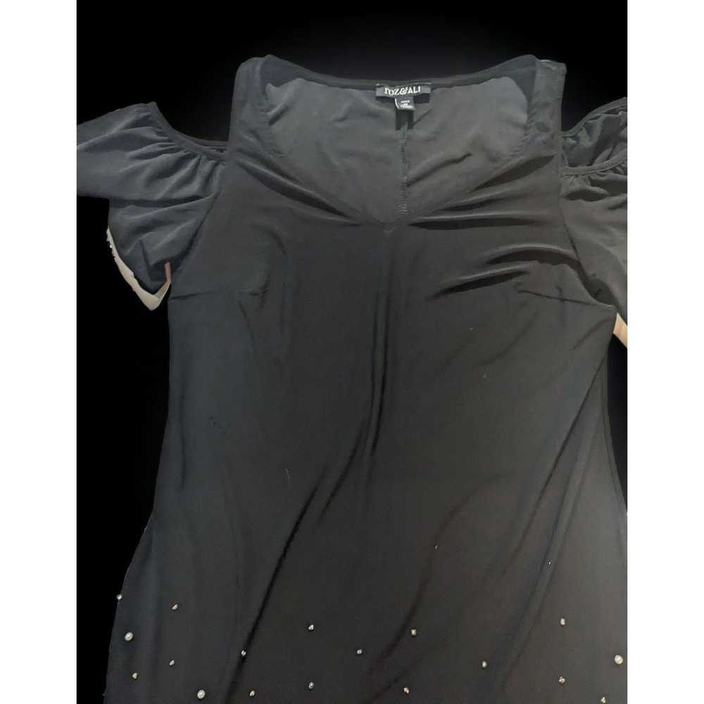 Other Roz & Ali Pearl Beaded Cold Shoulder Dress - image 9