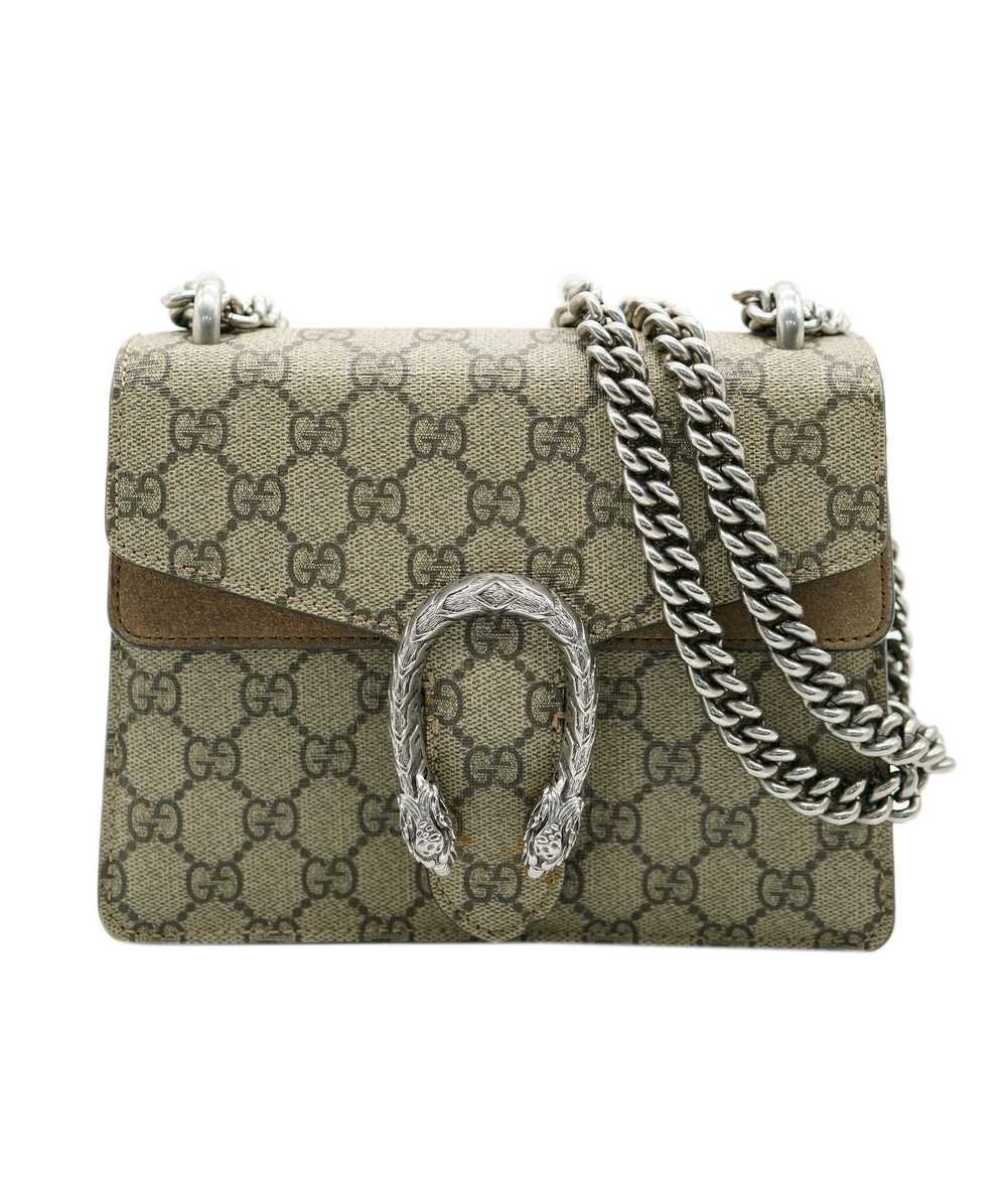 Gucci Gucci Taupe Suede GG Supreme Mini Dionysus - image 1