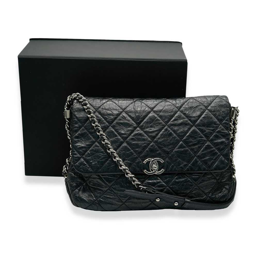 Chanel Chanel Black Crackled Aged Calfskin Big Ba… - image 7