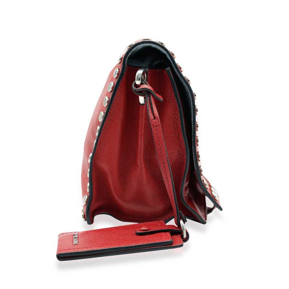 Prada Prada Red Leather Glace Etiquette Crossbody - image 3