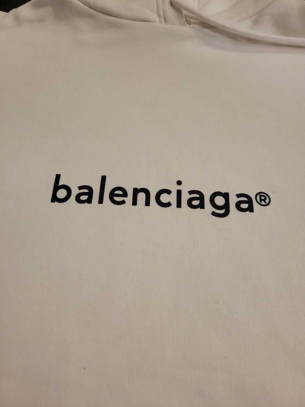 Balenciaga Balenciaga White Copyright Logo Hoodie… - image 3