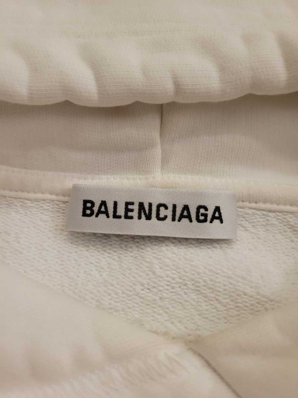 Balenciaga Balenciaga White Copyright Logo Hoodie… - image 4