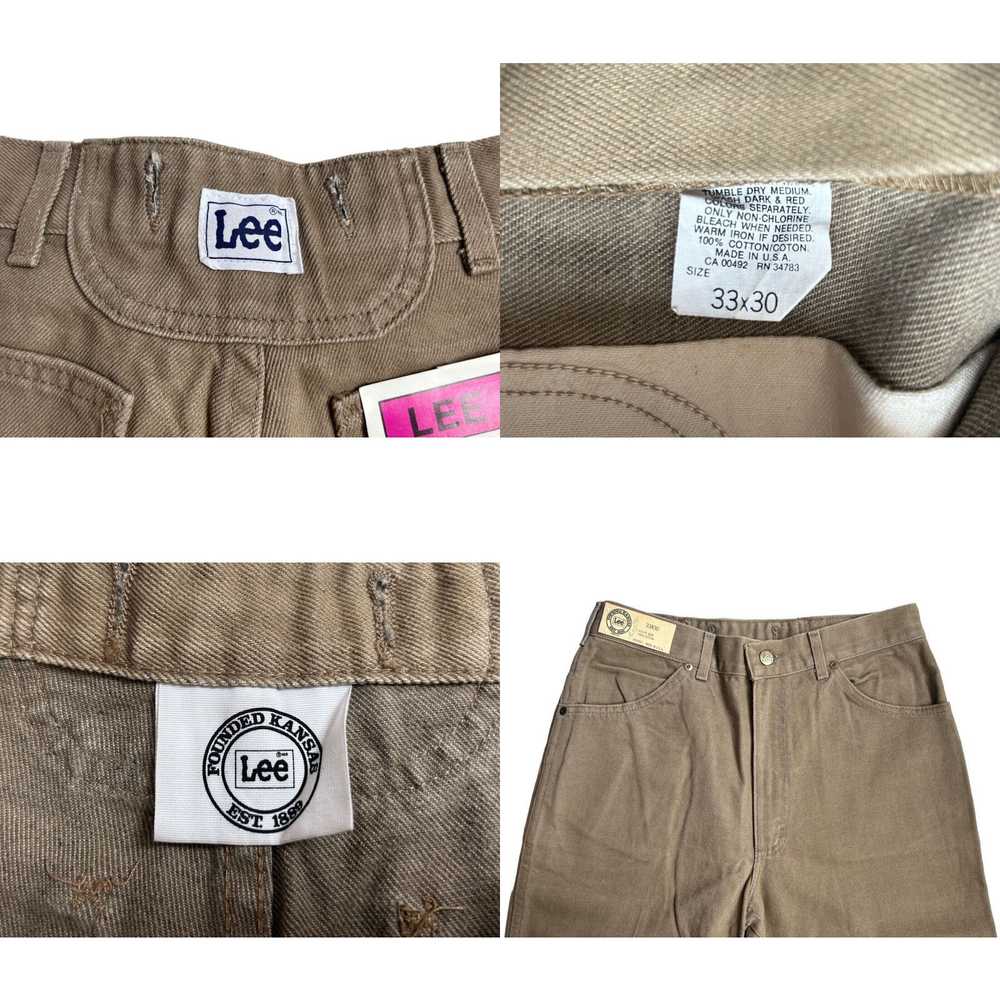 Lee vintage lee utilities khaki jeans mens size 3… - image 4