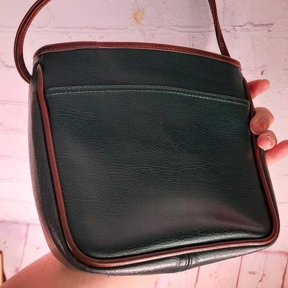 Vintage Liz Claiborne Leather Bag Crossbody Dark … - image 10