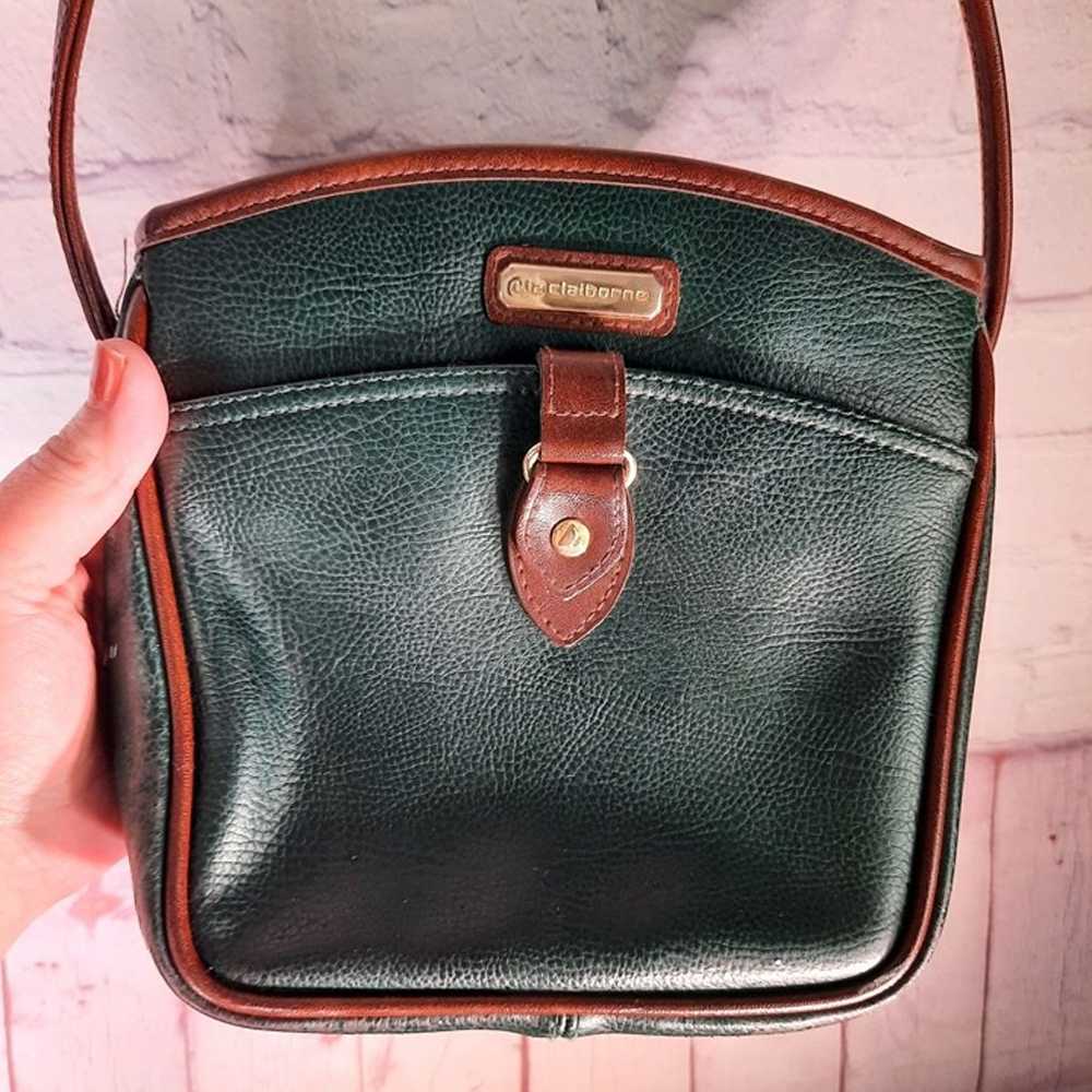 Vintage Liz Claiborne Leather Bag Crossbody Dark … - image 8