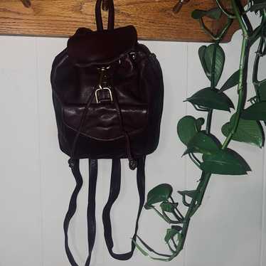 RARE VINTAGE Tannery West Brown Backpack - image 1