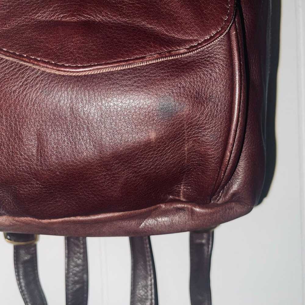 RARE VINTAGE Tannery West Brown Backpack - image 3