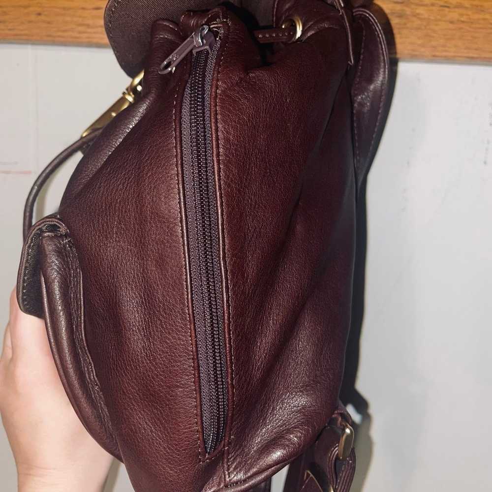 RARE VINTAGE Tannery West Brown Backpack - image 4