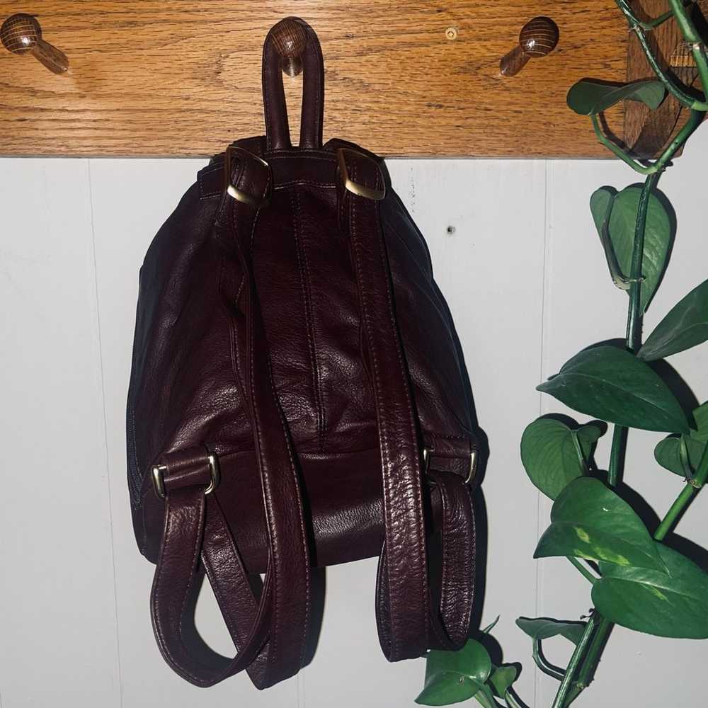 RARE VINTAGE Tannery West Brown Backpack - image 5