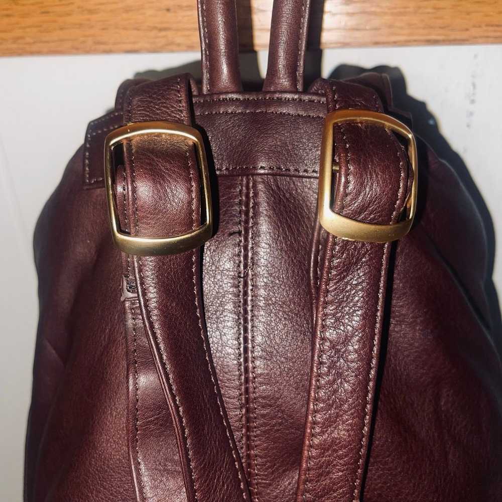 RARE VINTAGE Tannery West Brown Backpack - image 6