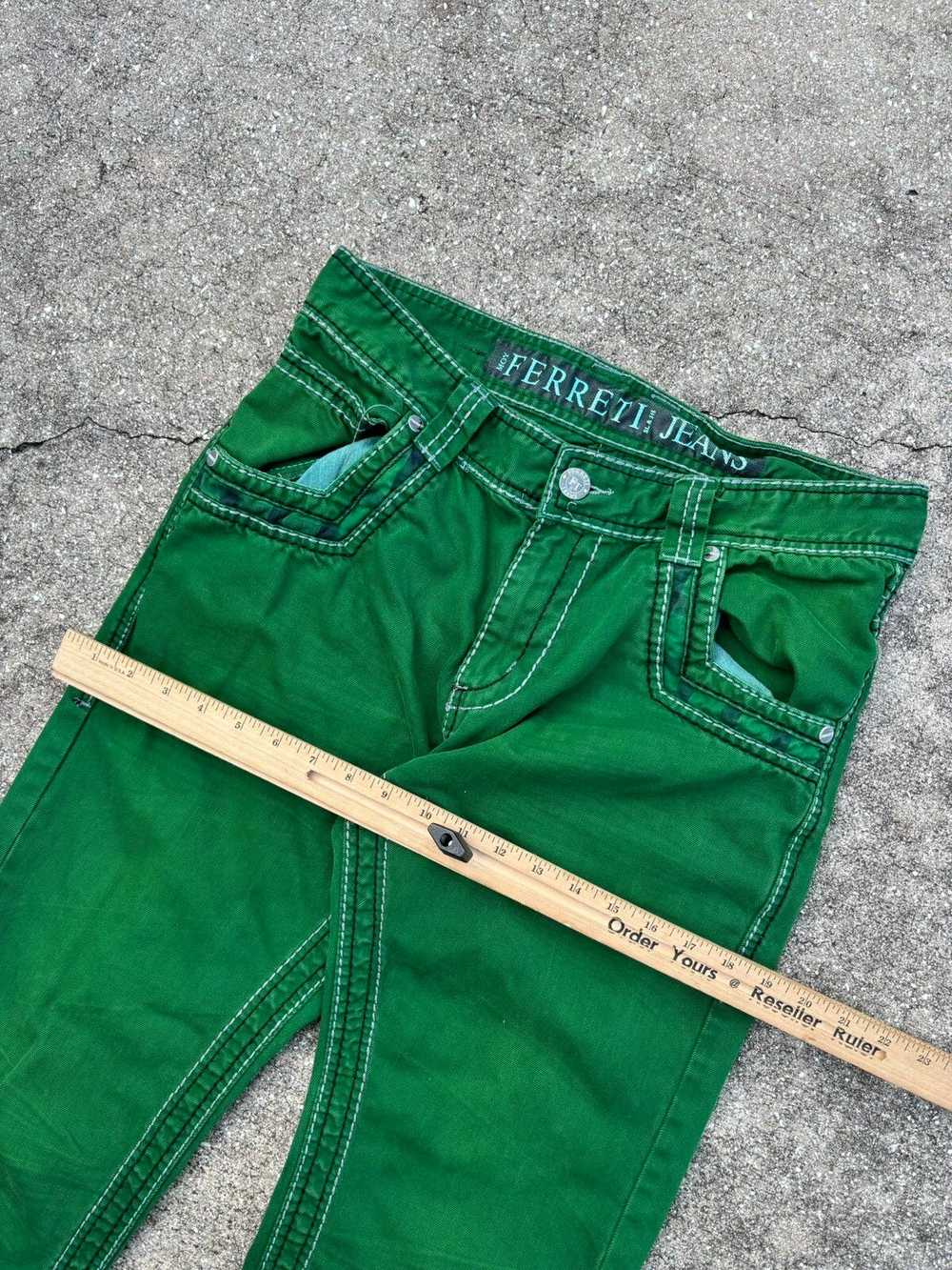 Streetwear × True Religion × Vintage Y2K Green Fe… - image 9