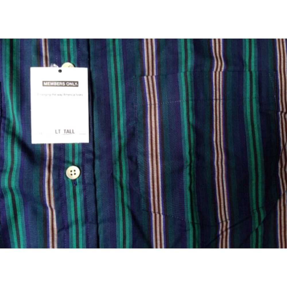Members Only vintage members only striped L/S shi… - image 3