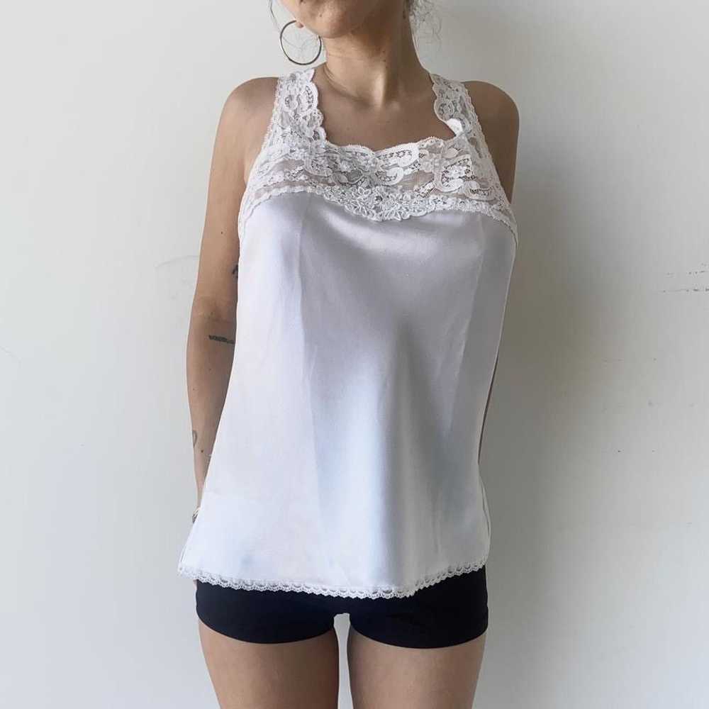 Dior Vintage Dior Silk Lace Slip Tank Top - image 1