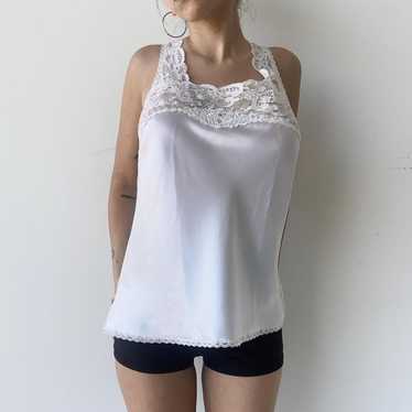 Dior Vintage Dior Silk Lace Slip Tank Top - image 1