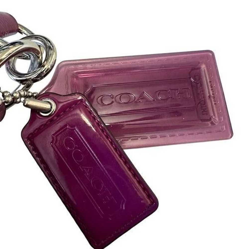 Coach Poppy Daisy Leather Handbag Berry Purple Y2… - image 4