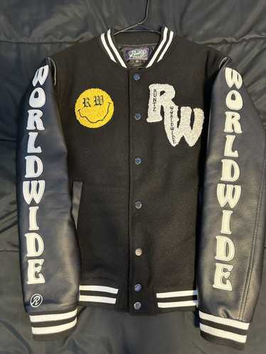 Streetwear Runtz Worldwide Leather Varsity Jacket