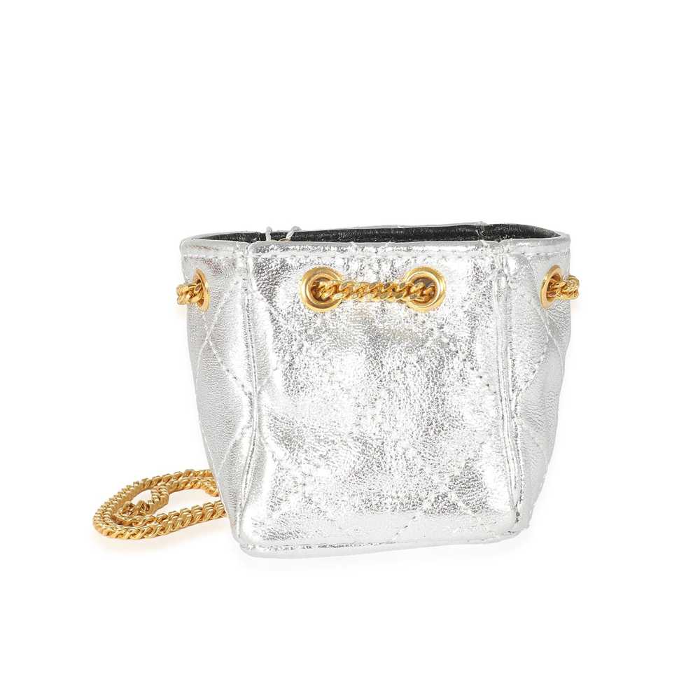 Chanel Vintage Chanel Mini Crossbody Silver Metal… - image 6