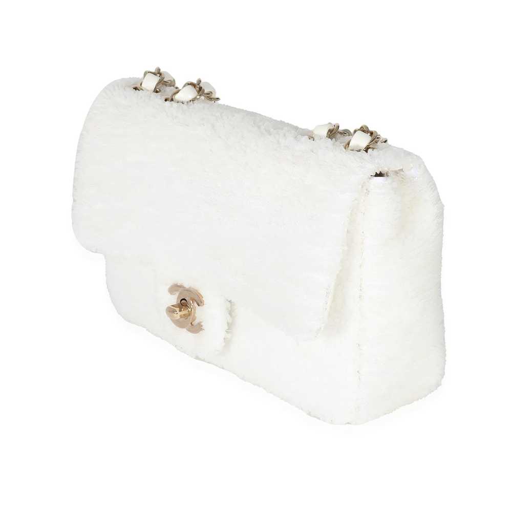 Chanel Chanel White Sequin Mini Single Flap Bag - image 2